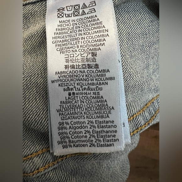 Michael Kors Dark Blue Jean Denim Jacket with Gold Accents Size S EUC - Picture 8 of 10